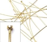 Vermeil 24 Gauge Head Pins, 2 inch, 20pcs