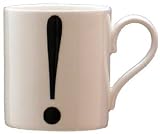 1/2 pint Large bone china coffee mug " Exclamation Mark ! "