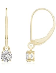 0.5 ct Leverback Round Diamond Earrings