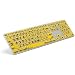Large Print Keyboard For Apple Mac by LogicKeyboard - Large Print Jumbo Characters Slim USB Wired Keyboard Black Letters on Yellow Keys