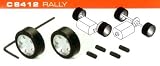 Scalextric C8412 Rally Pack of 2 Hubs & Silicon Tyres 1:32 Scale Car Accessory