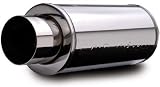MagnaFlow 14857 Polished Stainless Steel Round Muffler with Tip