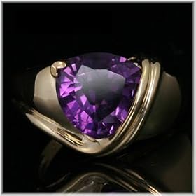 10K Yellow Gold Amethyst Estate Ring by 