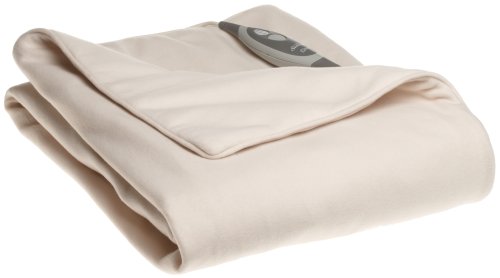 SlumberRest Imperial Cuddler EliteStyle Auto-Off Controller Heated Throw, Seashell