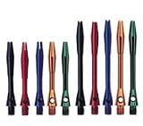 Unicorn XL Anodised Aluminium alloy dart shafts - 45mm long length, black colour