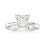 1.50 Carat Diamond Solitaire RSVP Engagement Ring In 14kt White Gold