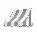 Awntech 8-Feet Nantucket Window/Entry Awning, 56-Inch Height by 48-Inch Diameter, Gray/White