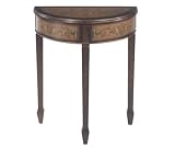 Traditional Accents 6001728 Avignon Demilune Table - Hand Painted Tuscan Brown