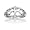 Ichthys and Cross Design Oxidized Ring- Size 6