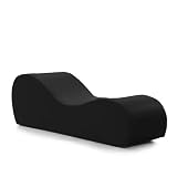 Liberator Esse Chaise, Black Faux Leather