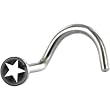 Surgical Steel Black and White STAR Logo Nose Ring