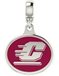 Central Michigan CMU Collegiate Drop Charm Fits Most European Style Bracelets Including Chamilia, Zable, Troll and More. High Quality Bead in Stock for Fast Shipping.