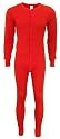 Indera - Mens Tall Long Sleeve Union Suit, Red, 865