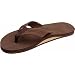 Rainbow Sandals Men Premium Leather Single Layer, Expresso, Large (9.5-10.5)