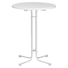 MFG 401470 Stehbiertisch / Stahlrohrgestell wei�, leicht mamoriert, TUV-Sevelitplatte / � 70 x 110 cm klappbar