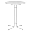 MFG 401470 Stehbiertisch / Stahlrohrgestell wei�, leicht mamoriert, TUV-Sevelitplatte / � 70 x 110 cm klappbar
