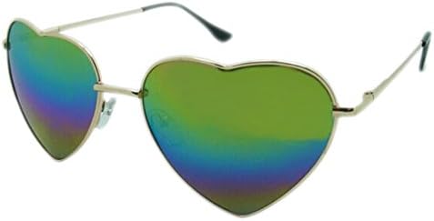 Babyla Glasses Shapes Heart Shaped Sunglasses (Silver Frame/A4)