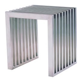 Zeta Small Bench Brushed Stainless Steel By Alphaville 210302