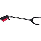 DMI Ergonomic Lightweight Reacher Grabber with Rotating Claw and Magnet, Black