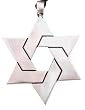 Giant Star Of David Pewter Pendant Necklace