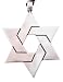 Giant Star Of David Pewter Pendant Necklace