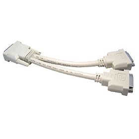 2m DVI Splitter Cable - 1 entr�e � 2 sorties - Vid�o - Plomb - Adaptateur - DVI-D