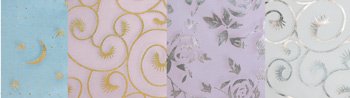 Assorted Silver & Gold Design Organza Drawstring Gift Bags 3x5 Inch (12 Bags)