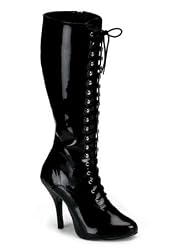 4 1/2 Inch Heel Lace-Up Knee Boot Women'S Size Shoe