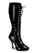 4 1/2 Inch Heel Lace-Up Knee Boot Women'S Size Shoe