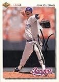 Jose Guzman, Texas Rangers, 1991 Upper Deck Autographed Card