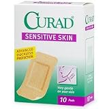 Curad Sensitive Skin Bandages for Sensitive Skin, 10 Pads, 10 ea
