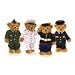 Plushland Us Army, Navy, Airforce & Marine Bears 8"