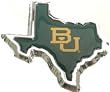 METAL Baylor Auto Emblem - school colors in State of Texas