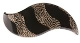 France Luxe Pacific S Volume Barrette - Black/Opera Silver