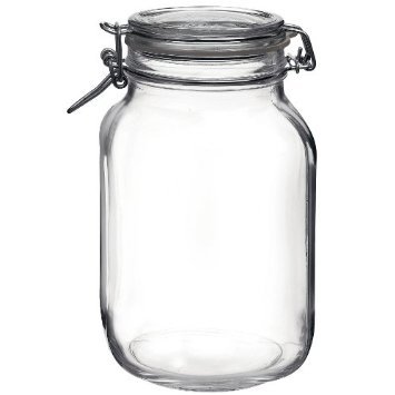 Bormioli Rocco Fido Round Clear Jar, 67.75-Ounce