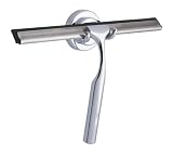 Wenko 16700100 Bad- und Duschabzieher Terni - mit Ersatzlippe, Chrom, 24.5 x 16.5 cm