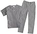 Natural Uniforms Contrast Trim Scrub Top and Pant Set