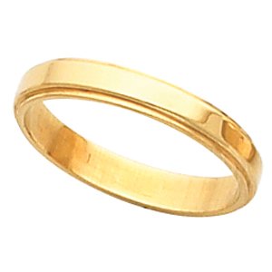 Genuine IceCarats Designer Jewelry Gift 10K Yellow Gold Wedding Band Ring Ring. 03.00 Mm Flat Edge Band In 10K Yellowgold Size 5.5