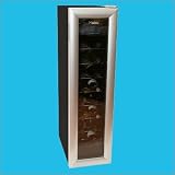 Haier HVW18ABS 18-Bottle Capacity Wine Tower Storage, Black and Silver