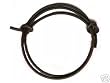 Mens Brown Adjustable 3.0mm Thick Leather Cord Surf Bracelet or Anklet