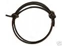 Mens Brown Adjustable 3.0mm Thick Leather Cord Surf Bracelet or Anklet