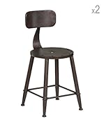 Metal Loft Set x 2 Sillas Foundry Negro
