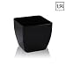1,9 Liter Blumentopf �bertopf Quadrat schwarz Glanz h-130 gl�nzende �140 Zimmerpflanzen