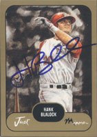 Hank Blalock, Texas Rangers, 2002 Just Minors Prospects Autographed Card