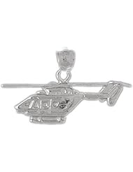 CleverEve Designer Series Sterling Silver Pendant Helicopter