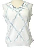 Titania Golf Knit Argyle Vest Cotton Candy/Aquamarine