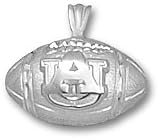 Auburn Tigers AU Football Pendant - Sterling Silver Jewelry