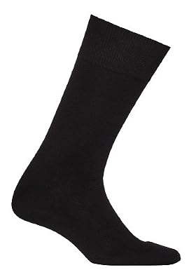 Diabetic Socks |Mens Black Crew Socks 3 Pack