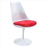 Eurostyle Belino Swivel Upholstered Plastic Dining Side Chair in White