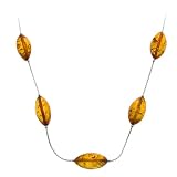 Sterling Silver Cognac Amber Necklace